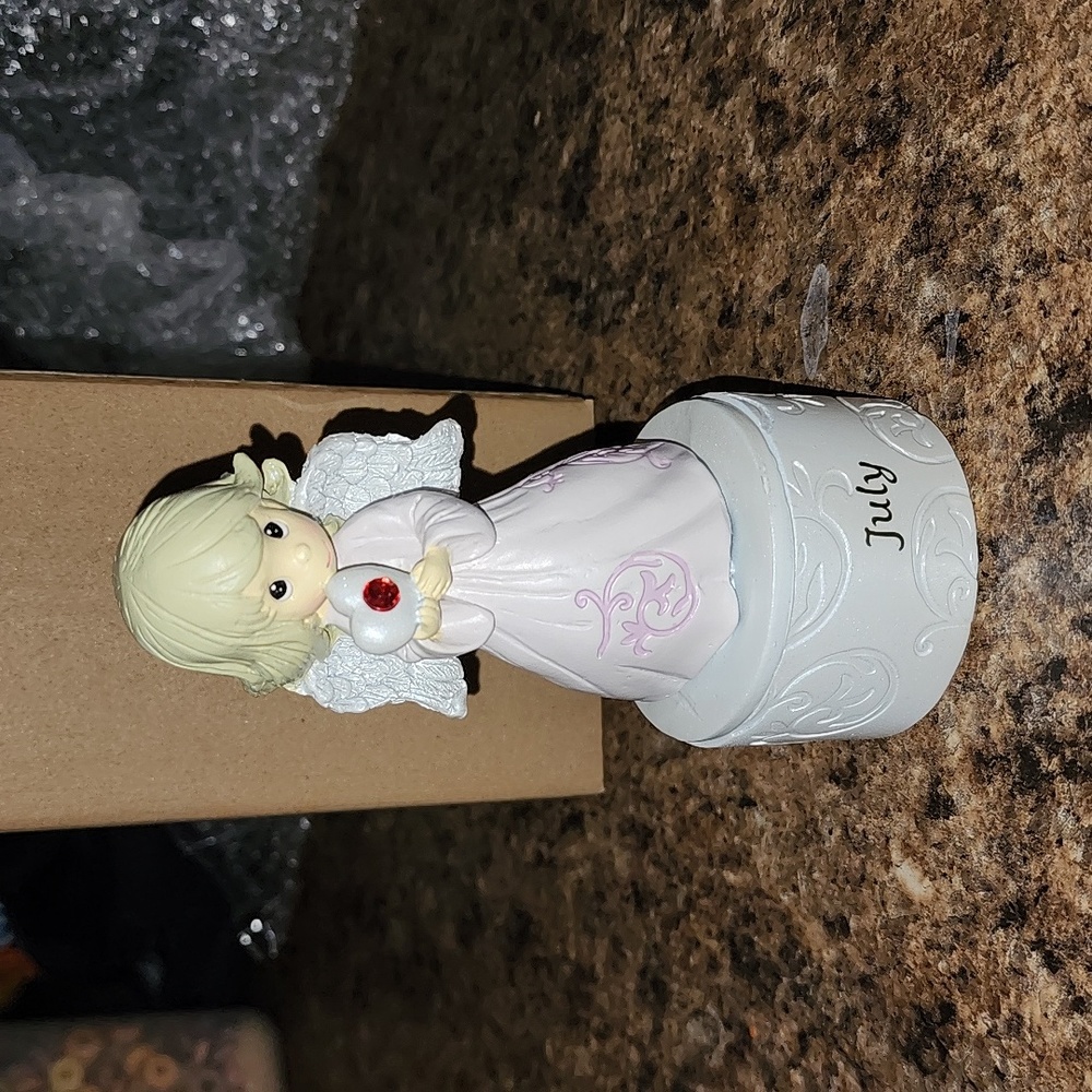 Precious moments July trinket box